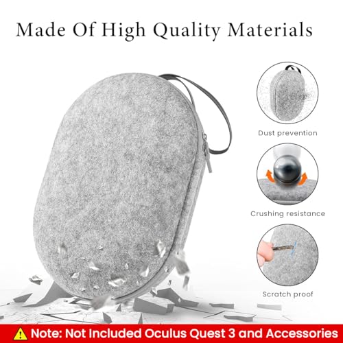 ZORBES® Protective Shell Cover and Anti-Scratch Travel Case Bag for Meta Quest 3, Lens Cover, Tempered Film, Joystick Caps, VR Accessories for Oculus Quest 3 ZORBES® Protective Shell Cover and Anti-Scratch Travel Case Bag for Meta Quest 3, Lens Cover, Tempered Film, Joystick Caps, VR Accessories for Oculus Quest 3